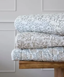 Fashion Athena Handblock Blue Coverlet Small Bed Linen