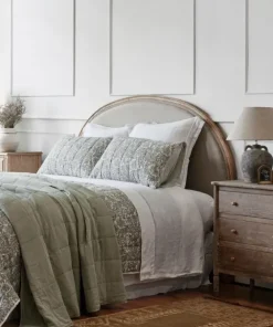 Sale Athena Handblock Blue/Natural Coverlet Small Bed Linen
