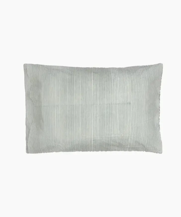 Best Athena Handblock Blue/Natural Pillow Covers (2PC) Bed Linen