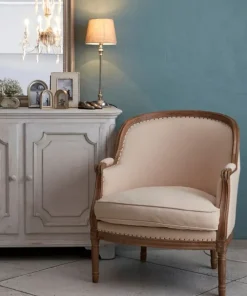 Outlet Beckett Studded Linen Chair Chairs – Occasional
