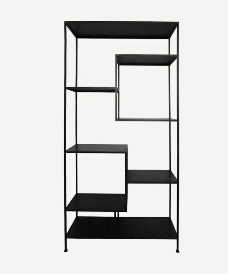 Sale Black Metal Staggered Shelf Shelving & Cabinets
