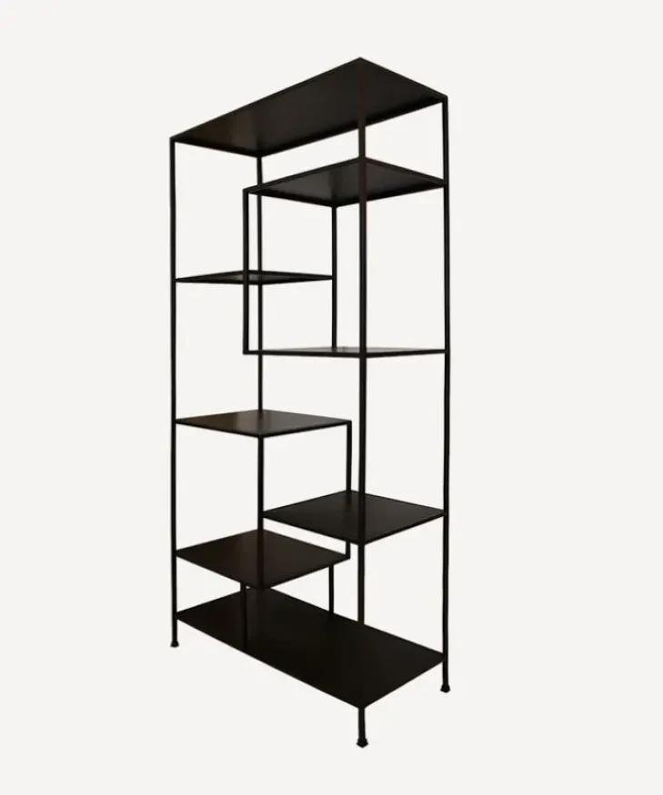 Sale Black Metal Staggered Shelf Shelving & Cabinets
