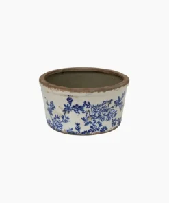 Online Blue Floral Wide Pot Large Urns, Vases & Planters