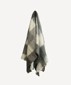 Clearance Checkered Black & White Throw Throws & Blankets