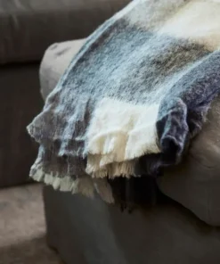 Clearance Checkered Black & White Throw Throws & Blankets