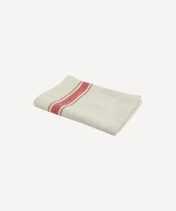 Discount Classic Stripe Tea Towel Natural & Red Tea Towels