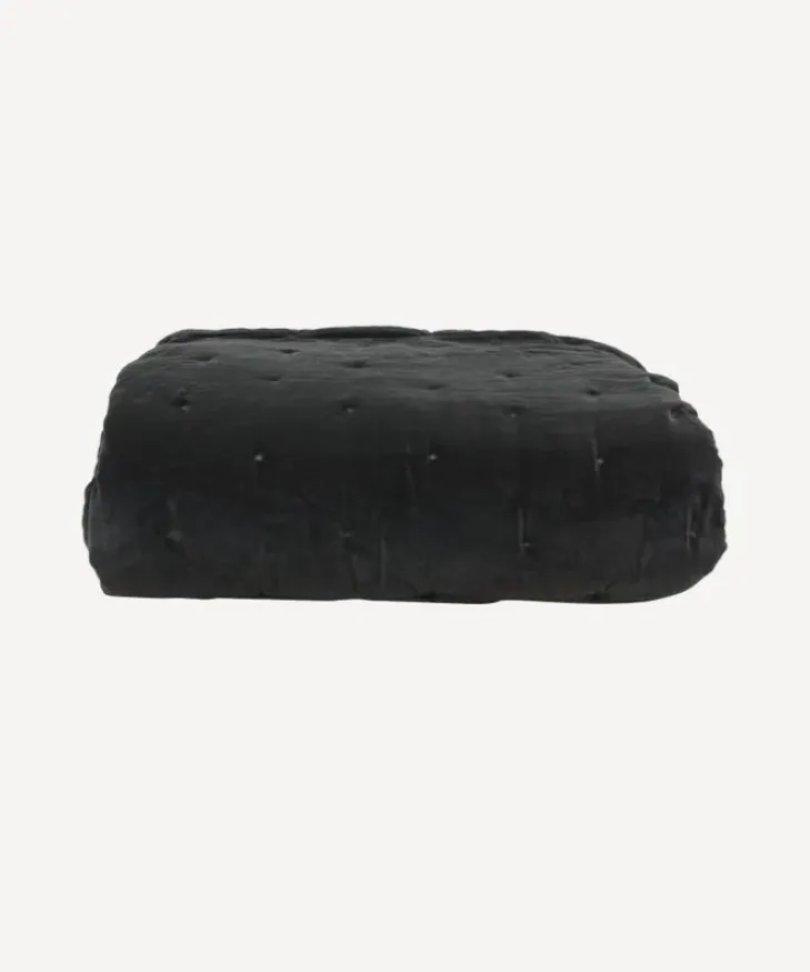 Sale Coal Velvet Bedspread Queen Bed Linen