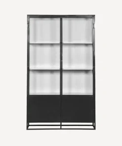 Best Cole Display Cabinet Double Black White Shelving & Cabinets