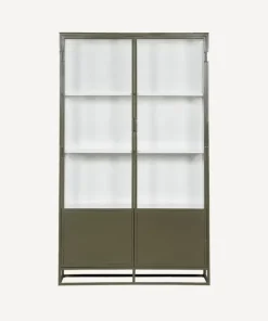 New Cole Display Cabinet Double Olive Shelving & Cabinets