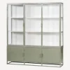 Hot Cole Display Cabinet Triple Olive Shelving & Cabinets