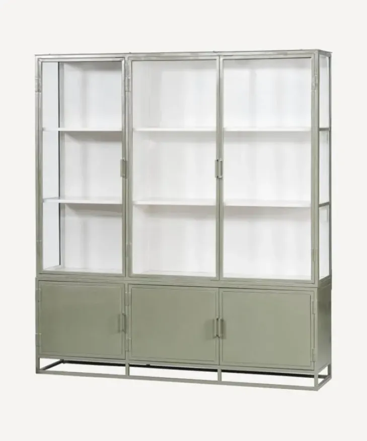 Hot Cole Display Cabinet Triple Olive Shelving & Cabinets