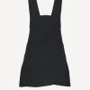 Online Cross Back Apron Black Stonewashed Linen Aprons