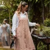 Sale Cross Back Apron Pale Pink Stonewashed Linen Aprons