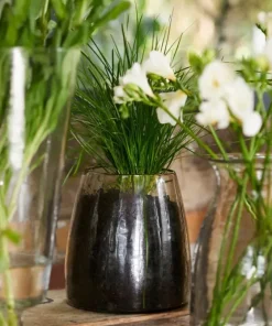 Hot Dappled Clear Vase Urns, Vases & Planters