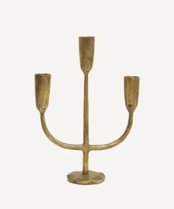 Fashion Dax 3 Light Gold Candlestand Candleholders & Hurricanes