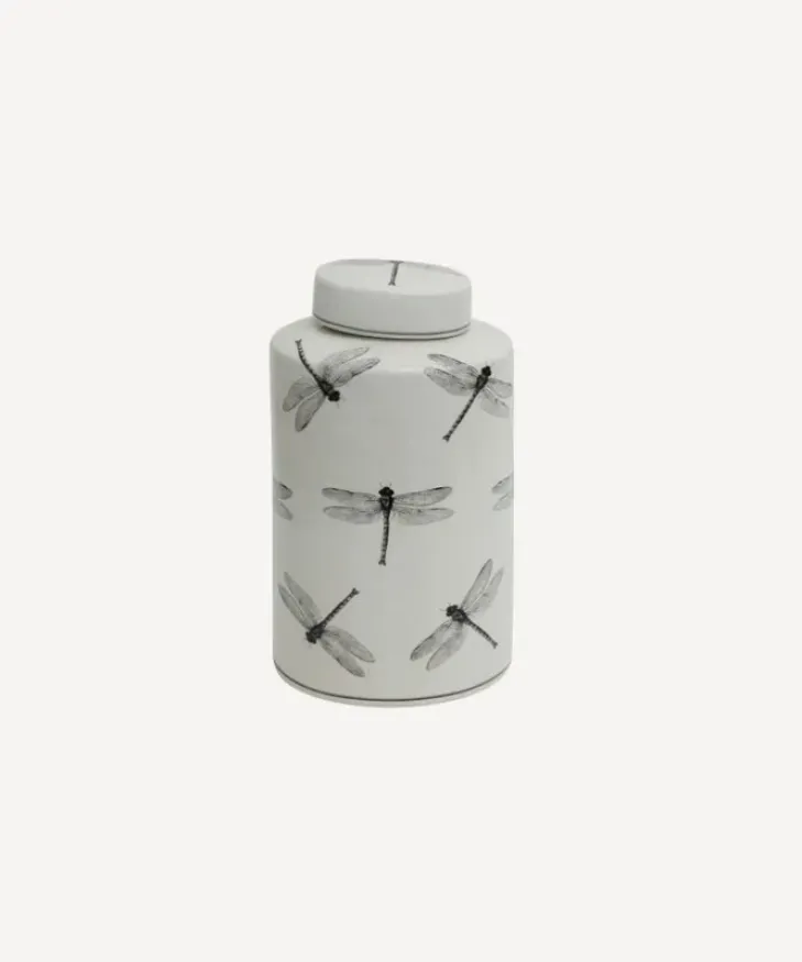 Online Dragonfly Oval Lidded Jar Dressing Table Accessories