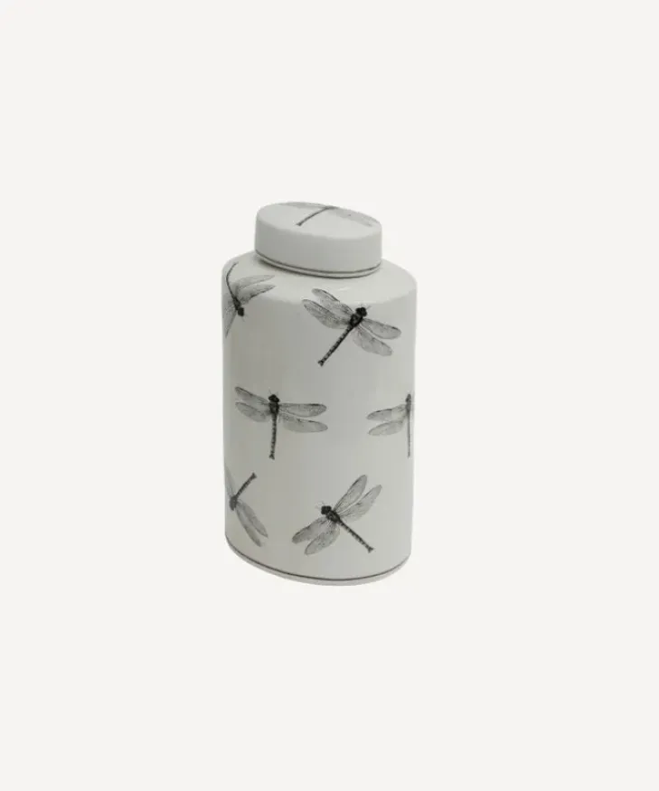 Online Dragonfly Oval Lidded Jar Dressing Table Accessories