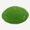 New Dragonfly Stoneware Green Oval Platter Small Dinnerware