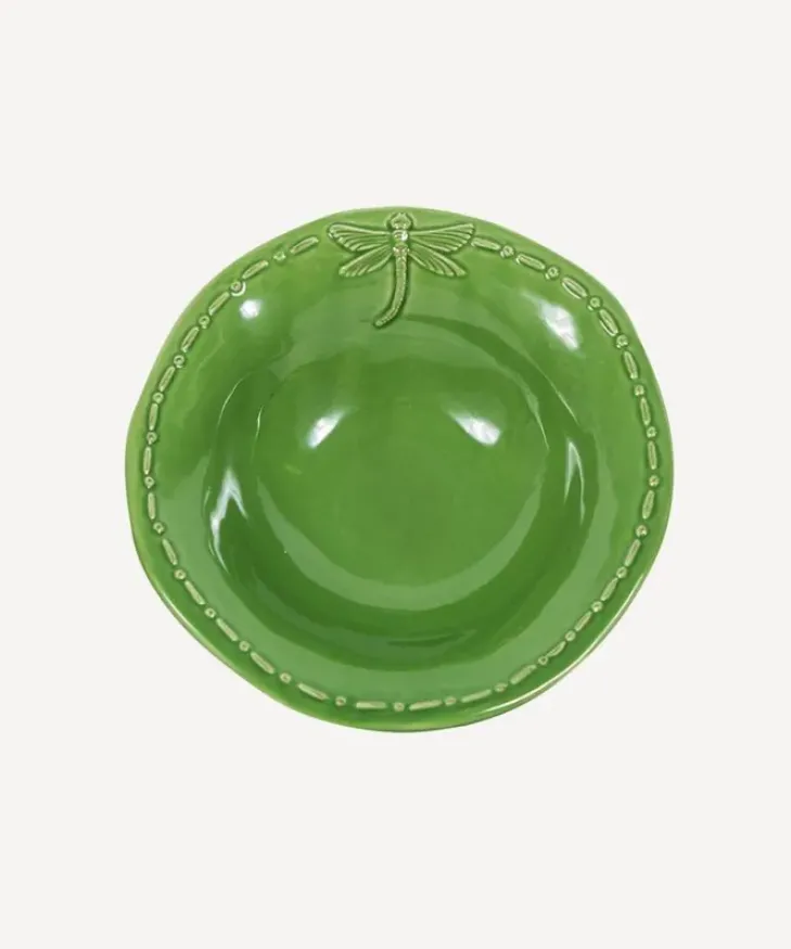 Hot Dragonfly Stoneware Green Cereal Bowl Dinnerware