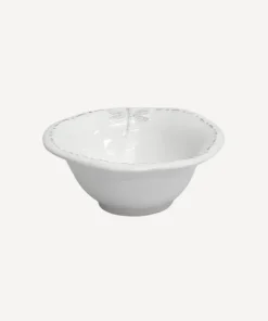 Sale Dragonfly Stoneware White Salt Bowl Dinnerware