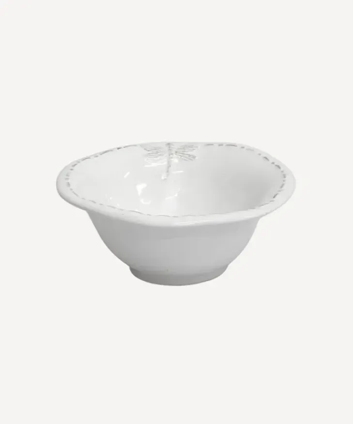 Sale Dragonfly Stoneware White Salt Bowl Dinnerware