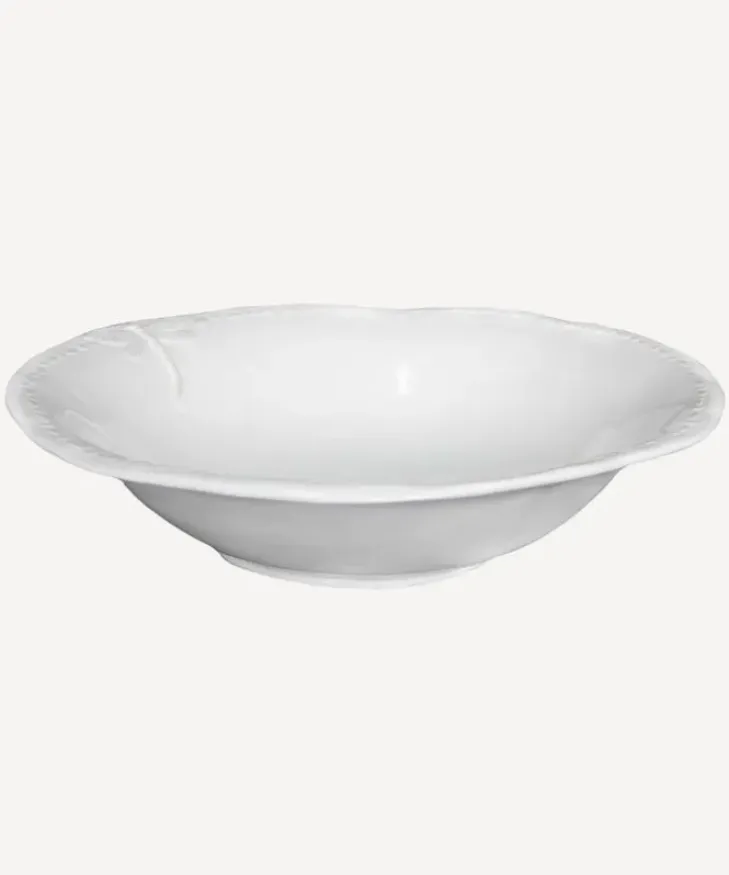 New Dragonfly Stoneware White Salad Bowl Small Dinnerware