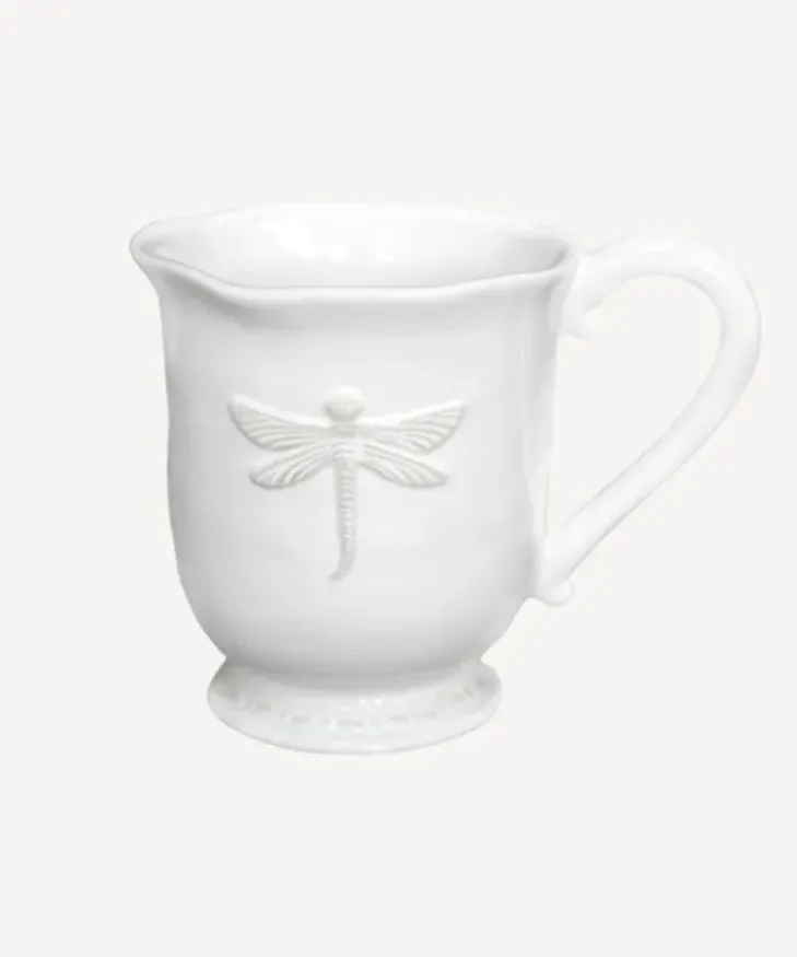 Best Dragonfly Stoneware White Mug Dinnerware