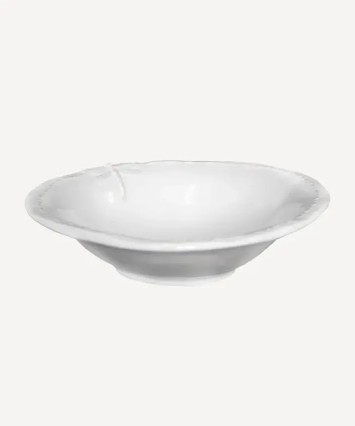 Sale Dragonfly Stoneware White Cereal Bowl Dinnerware
