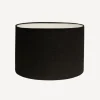 Hot Drum Linen Shade Black 28cm Lampshades