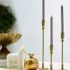 Clearance Eddie Gold Candleholder Medium Candleholders & Hurricanes
