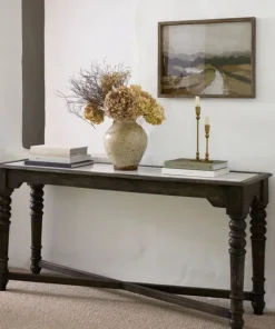 Best Edwin Marble and Wood Console Table Sideboards