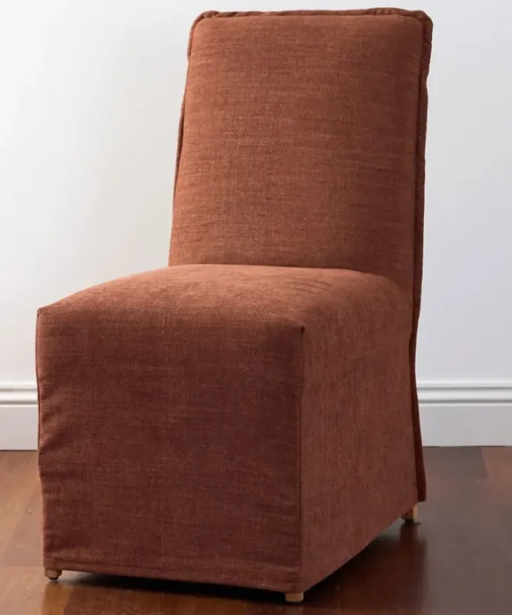 Hot Ellie Slip Cover Dining Chair Rust Chairs – Dining