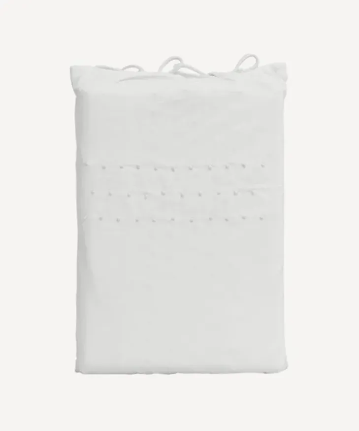 Sale Embelli Super King Flat Sheet with Dots Bed Linen