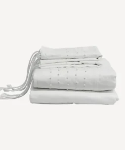 Sale Embelli Super King Flat Sheet with Dots Bed Linen