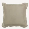 Sale Emilie Linen Euro Pillow Cover Sand (2PC) Bed Linen