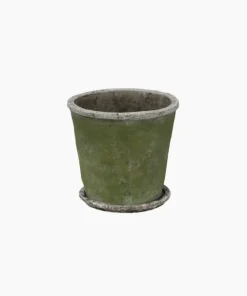 Clearance Evergreen Plant Pot & Saucer Medium Urns, Vases & Planters