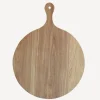 New French Oak Round Board with Handle Kitchen & Dining Accessories