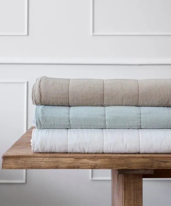 New Freya Quilt Taupe Large Bed Linen