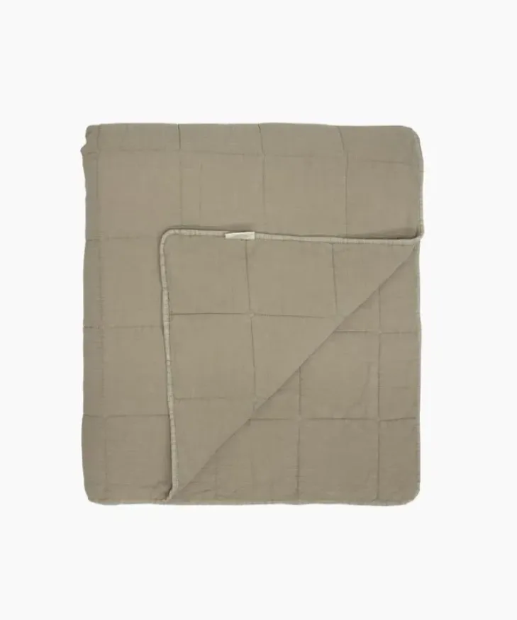 New Freya Quilt Taupe Large Bed Linen