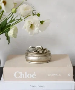 Outlet Gardenia Oval Trinket Box Dressing Table Accessories