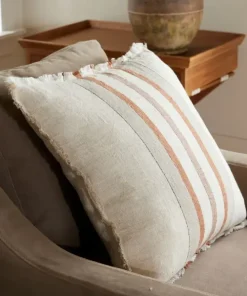 Sale Herringbone Stripe Linen Cushion Cover Natural Cushions