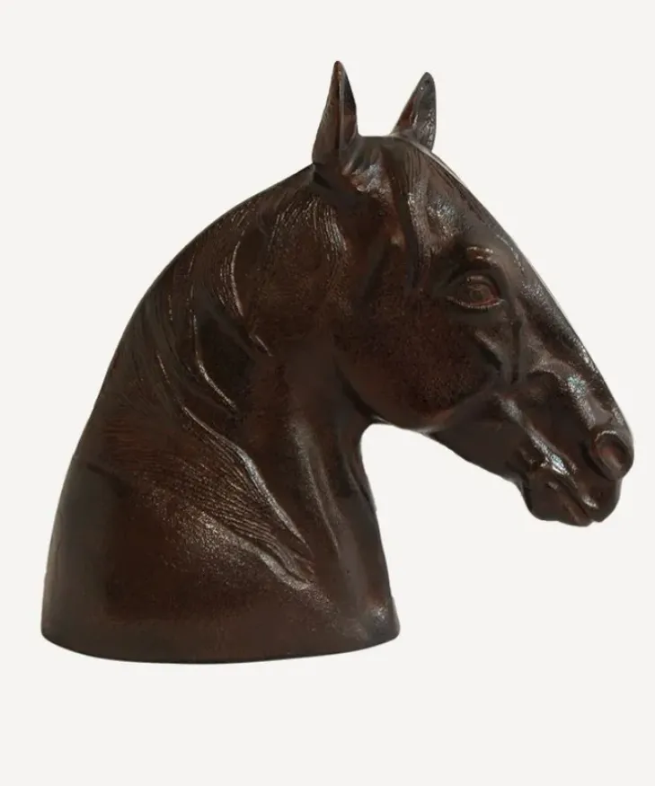 Fashion Horse Head D&eacute;cor Bronze Finish Decorative Objects