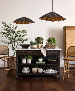 Outlet Lars Aged Black Kitchen Island Large Kitchen Islands