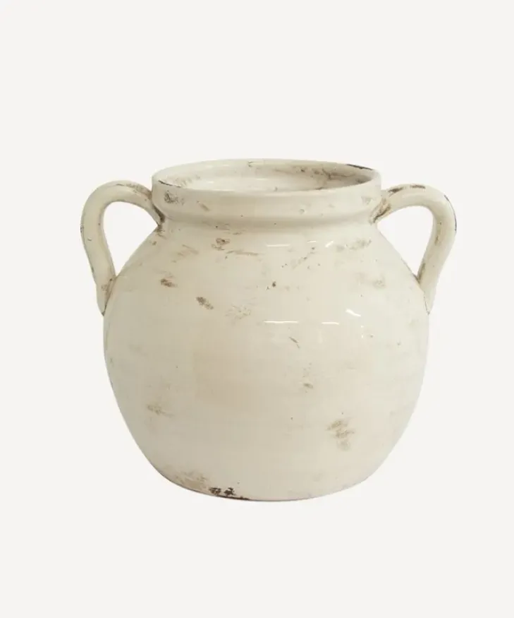 Best Luna Aged White Urn Urns, Vases & Planters