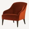 Discount Lupita Rust Velvet Lounge Chair Chairs – Occasional