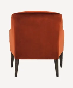 Discount Lupita Rust Velvet Lounge Chair Chairs – Occasional