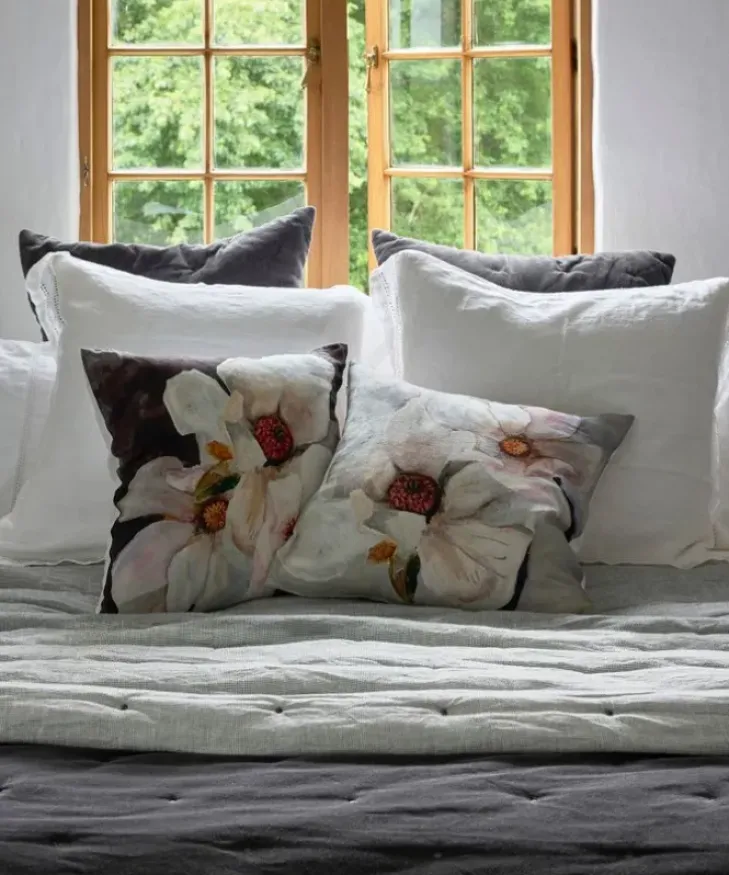 Best Magnolia Charcoal Cushion Cover Cushions