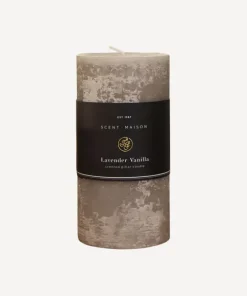 Online Maison Pillar Candle Lavender Vanilla 3x6" Candles