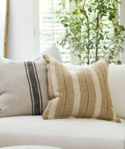 Online Marigold Linen Multi Stripe Cushion Cushions