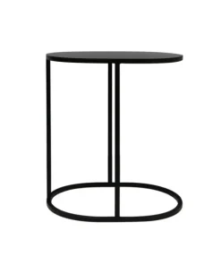 Hot Oval Couch Side Table Black Tables - Coffee & Side